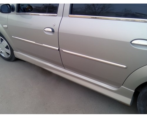 Боковые пороги (под покраску) для Renault Logan I 2008-2013 гг