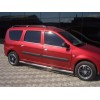 Бічні труби BB002 (2 шт., нерж.) для Renault Logan MCV 2005-2013