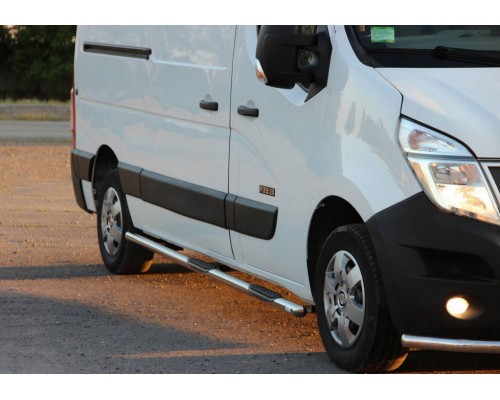 Боковые трубы BB002 (2 шт., нерж.) Длинная база для Renault Master 2011+ - 75131-11