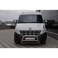 Кенгурятник WT003 (нерж.) С надписью для Renault Master 2011+
