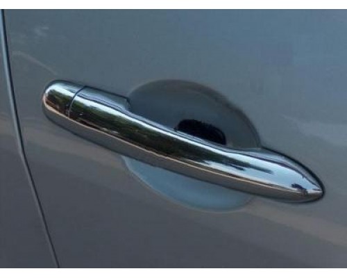 Накладки на ручки (4 шт, нерж) Carmos - турецька сталь для Renault Megane II 2004-2009 - 49081-11
