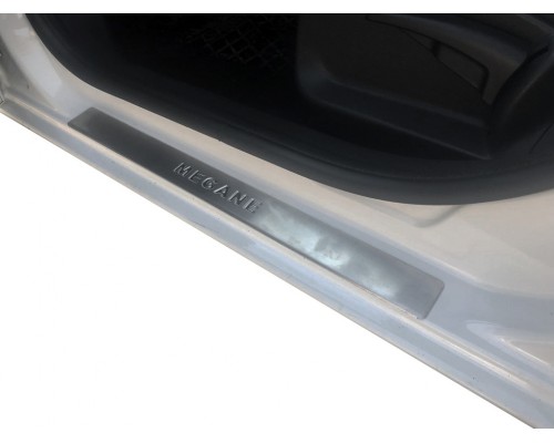 Накладки на пороги передние OmsaLine (2 шт, нерж) для Renault Megane III 2009-2016 - 74362-11