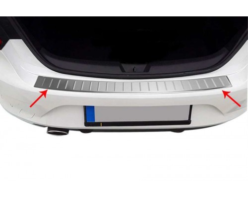 Накладка на задний бампер OmsaLine (SD, нерж) для Renault Megane IV 2016↗ гг.