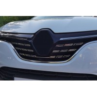 Накладки на решетку радиатора 2021+ (5 шт, нерж) OmsaLine - Итальянская нержавейка для Renault Megane IV 2016↗ гг.