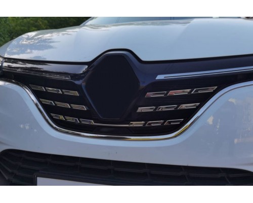 Накладки на решетку радиатора 2021+ (5 шт, нерж) Carmos - Турецкая сталь для Renault Megane IV 2016+