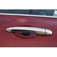 Накладки на ручки (4 шт, нерж) Carmos - Турецкая сталь для Renault Modus 2005+