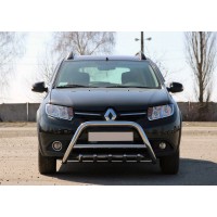 Передня дуга WT003 (нерж.) 51 мм для Renault Sandero 2013+