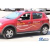 Бічні труби BB001 (2 шт, нерж) 60 мм для Renault Sandero 2013+