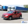 Бічні труби BB001 (2 шт, нерж) 60 мм для Renault Sandero 2013+