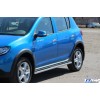 Бічні труби BB001 (2 шт, нерж) 60 мм для Renault Sandero 2013+