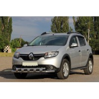 Передня дуга ST015 (нерж.) для Renault Sandero 2013+