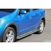 Бічні пороги KB001 (нерж) 60 мм для Renault Sandero 2013+