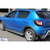 Бічні пороги KB001 (нерж) 60 мм для Renault Sandero 2013+