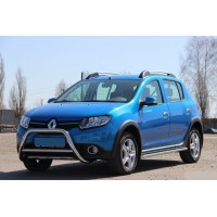 Передня дуга WT006 (нерж.) для Renault Sandero 2013+