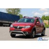 Передня дуга WT007 (нерж.) для Renault Sandero 2013+