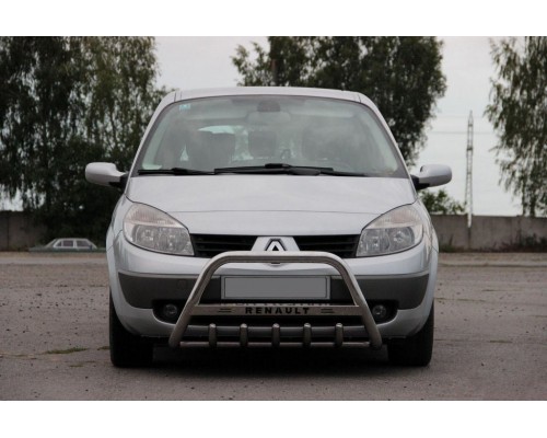Кенгурятник WT004 (нерж.) для Renault Scenic/Grand 2003-2009