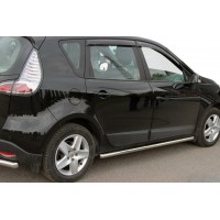 Боковые трубы BB001 (2 шт, нерж) 60 мм для Renault Scenic/Grand 2009-2016