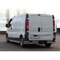 Задній захист AK003-Plus-2 (нерж) для Renault Trafic 2001-2015