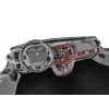 Накладки на панель (большой комплект) Карбон для Renault Trafic 2001-2015 - 64916-11