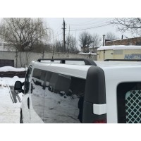 Рейлінги чорні Довга, чавунні ніжки для Renault Trafic 2001-2015