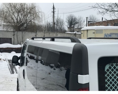 Рейлінги чорні Довга, чавунні ніжки для Renault Trafic 2001-2015