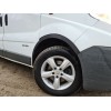 Renault Trafic 2001-2015 Накладки на колесные арки (4 шт, черные) 2007-2015, черный металл - 55786-11