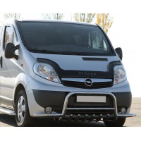 Кенгурятник з вусами WT003-Plus (нерж.) для Renault Trafic 2001-2015