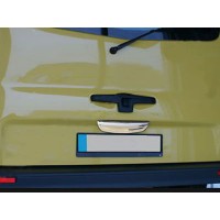 Хром планка над номером (нижняя, нерж) Без надписи, OmsaLine - Итальянская нержавейка для Renault Trafic 2001-2015