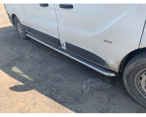 Renault Trafic 2015+ Бічні пороги Premium (2 шт, нерж) 60 мм, коротка база - 54640-11