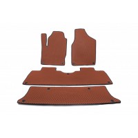 Коврики EVA (3 ряда, коричневые) для Seat Alhambra 1996-2010