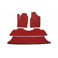 Коврики EVA (3 ряда, красные) для Seat Alhambra 1996-2010