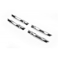 Накладки на ручки (4 шт, нерж) OmsaLine - Італійська нержавіюча сталь для Seat Alhambra 2010+