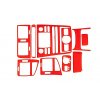 Накладки на панель 1999-2002 (червоний колір) для Seat Ibiza 1993-2002