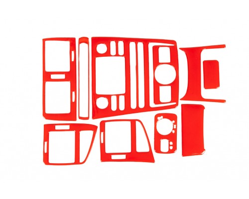 Накладки на панель 1999-2002 (красный цвет) для Seat Ibiza 1993-2002