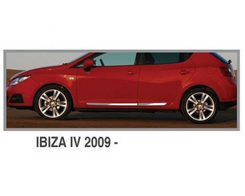Молдинг дверний OmsaLine (4 шт, нерж.) для Seat Ibiza 2010-2017 - 51925-11