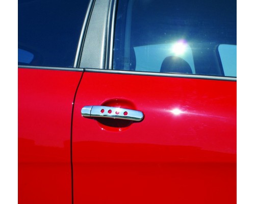 Seat Leon 1999-2005 Накладки на ручки з дірочками (нерж) 4 шт, Carmos - Турецька сталь - 54312-11