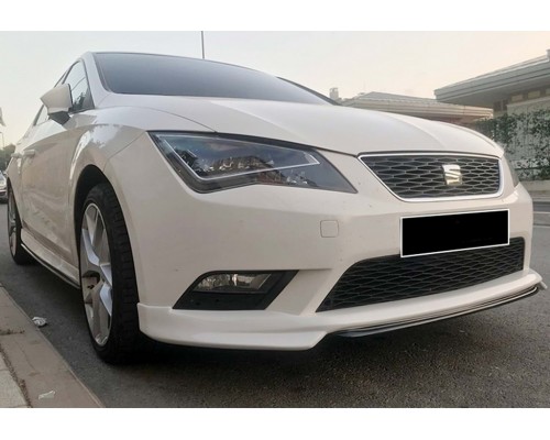 Передняя Lip накладка DPT V-1 (2013-2016, под покраску) для Seat Leon