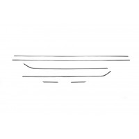 Молдинг бокового скла (3 дверний, 6 шт, нерж) для Seat Leon 2013+