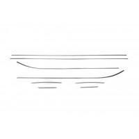Молдинг бокового скла (5 дверний, 8 шт, нерж) для Seat Leon 2013+