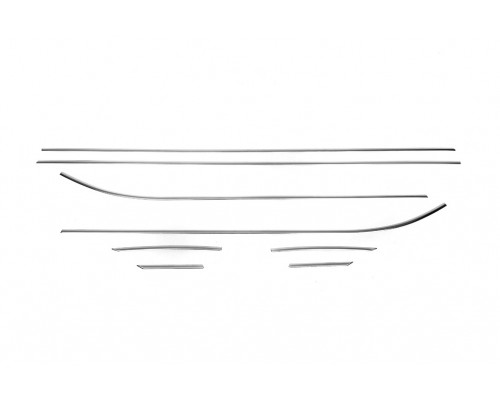 Молдинг бокового скла (5 дверний, 8 шт, нерж) для Seat Leon 2013+ - 50212-11