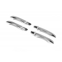 Накладки на ручки (4 шт, нерж) OmsaLine - Італійська нержавіюча сталь для Seat Leon 2013+