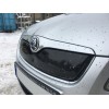 Зимняя накладка на решетку (2007-2010, верхняя) Глянцевая для Skoda Fabia 2007-2014 - 60548-11