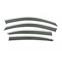 Ветровики с хромом Niken Luxury (SD, 4 шт) для Skoda Octavia II A5 2006-2010 гг