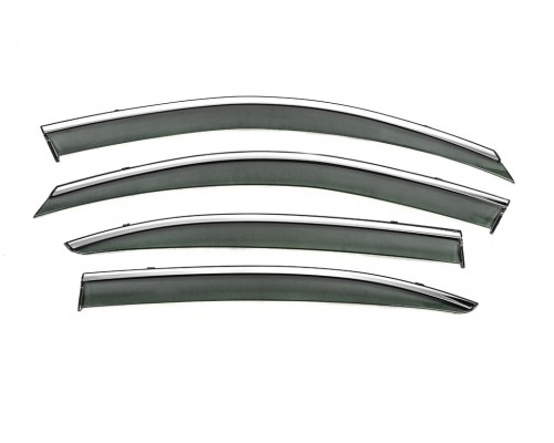 Ветровики с хромом Niken Luxury (SD, 4 шт) для Skoda Octavia II A5 2006-2010 гг