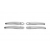 Накладки на ручки (4 шт, нерж) OmsaLine - Італійська нержавіюча сталь для Skoda Octavia II A5 2006-2010 - 48837-11