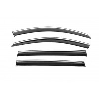 Ветровики с хромом Niken Luxury (SW, 4 шт) для Skoda Octavia III A7 2013-2019 гг