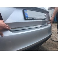 Кромка багажника (нерж) Carmos - Турецкая сталь для Skoda Rapid 2012+