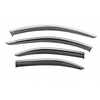 Ветровики с хромом Niken Luxury (4 шт) для Skoda Rapid 2012-2019 гг