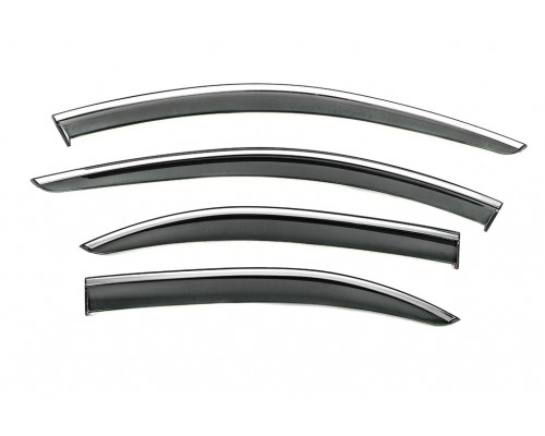 Ветровики с хромом Niken Luxury (4 шт) для Skoda Rapid 2012-2019 гг