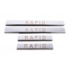 Накладки на пороги Carmos (4 шт, нерж) для Skoda Rapid 2012+ - 51778-11